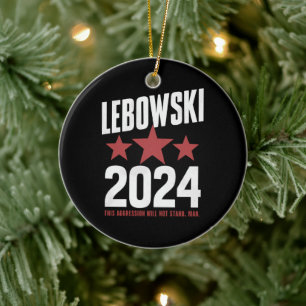 Witziger politischer Name Lebowski - politische Wa Keramik Ornament