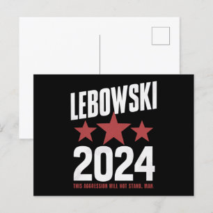 Witziger politischer Name Lebowski - politische Wa Postkarte