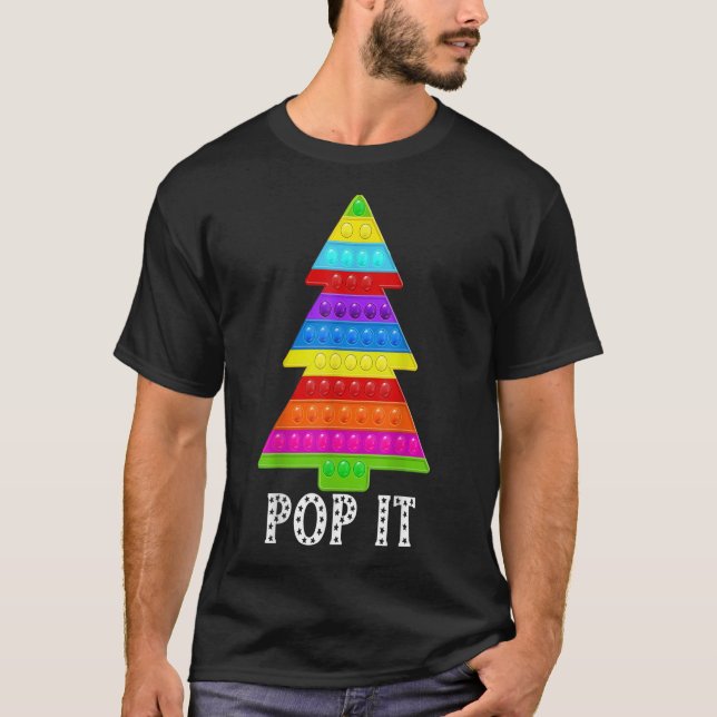 witziger Pop es fidget Spielzeug für Weihnachten 2 T-Shirt (Vorderseite)
