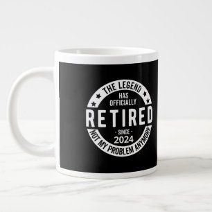 witziger Ruhestand 2024 Jumbo-Tasse
