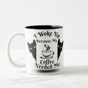 Witziger Schlamm, den ich Weckte, weil mein Kaffee Zweifarbige Tasse