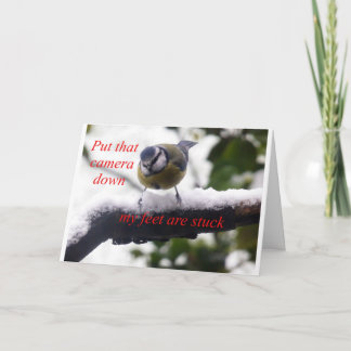 witziger Schneebaum Karte