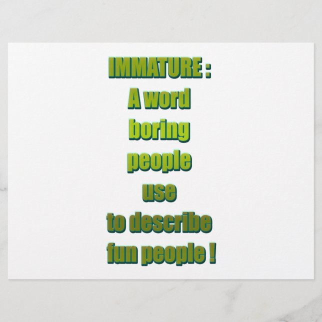 Witziger Text Flyer (Vorne)