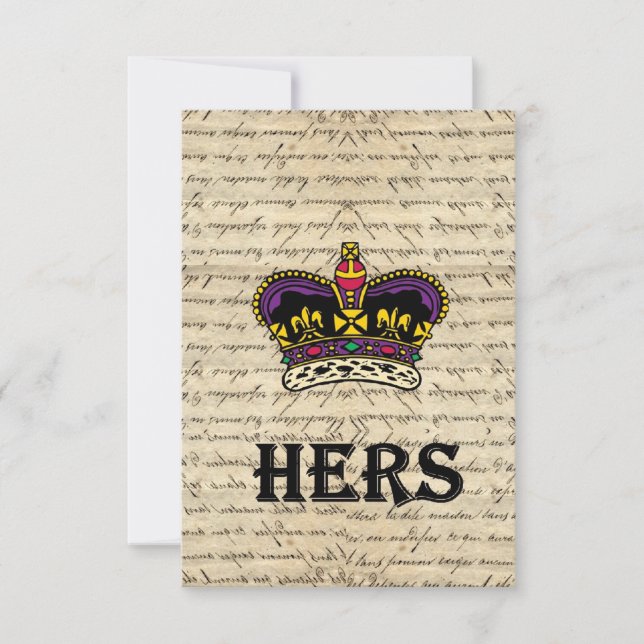 Witziger Text & Krone (Vorderseite)