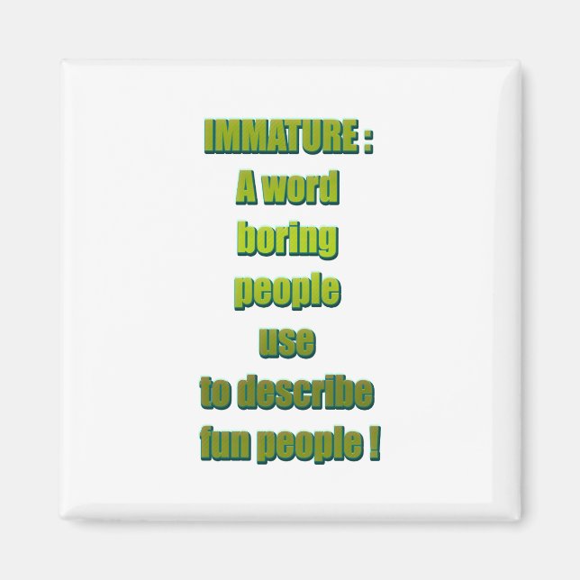 Witziger Text Magnet (Vorne)