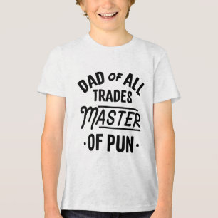 Witziger Vater aller Meister des Pun Vaters Day Tri-Blend Shirt