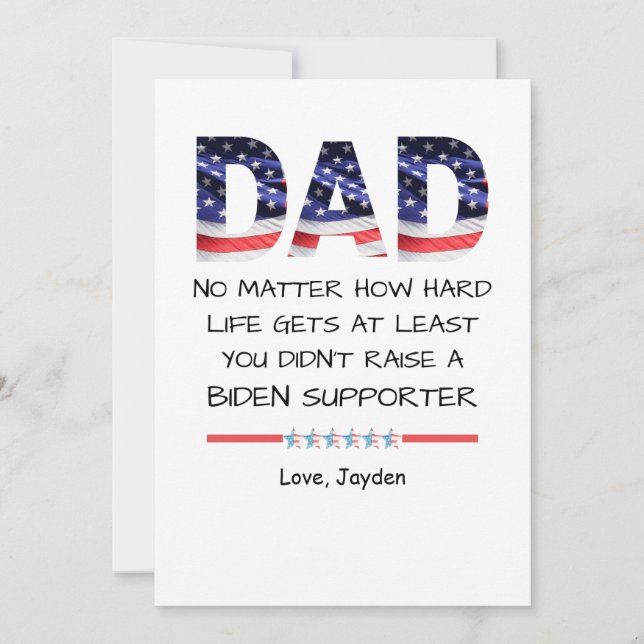 Witziger Vater, du hast keinen Liberalen großgezog Einladung (Vorderseite)