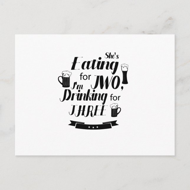 Witziger Vater, Schwangerschaft und Mutterschaft z Ankündigungspostkarte (Vorderseite)