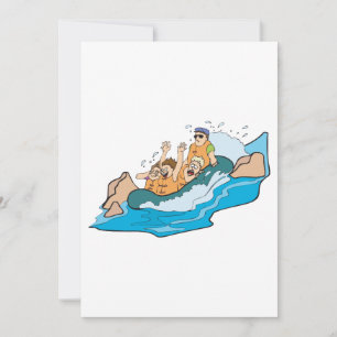 witziger Whitewater-Rafting-Cartoon