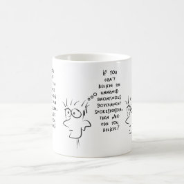witziger Witz ohne Namen als anonyme Regierungsque Kaffeetasse