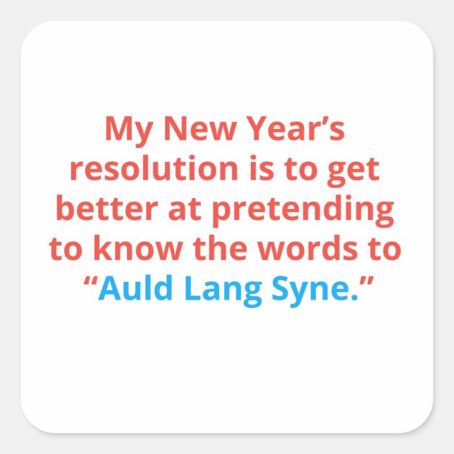 witziger Witz über Weihnachten Quadratischer Aufkleber (Vorderseite)