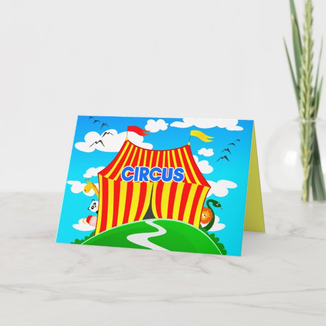 Witziger Zirkus, Grußkarte Karte (Vorderseite)