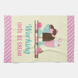 Witziges Arbeiten bis zur Eiscreme Geschirrtuch