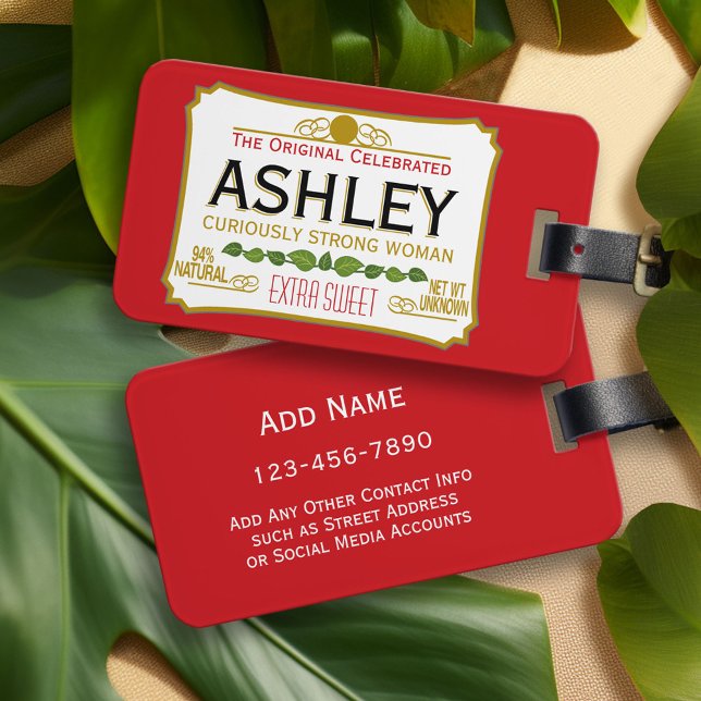 Witziges Design für ernsthaft süße Frau - rot Gepäckanhänger (Custom Luggage Tag)