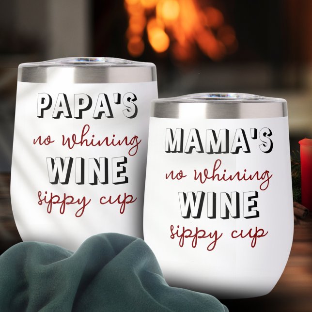 Witziges Geschenk für Vater-Sippy-Cup-Angebot (Papa's no whining WINE sippy cup)
