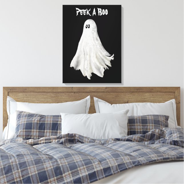 Witziges Gespenst Halloween vergangener Zeichn Leinwanddruck (Insitu (Schlafzimmer))