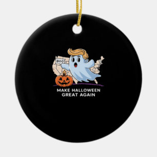 Witziges Halloween Boo, Pumpkin Trumpkin, Make Hal Keramik Ornament