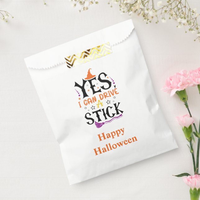 Witziges Halloween Ja, ich kann einen Stick fahren Geschenktütchen (Versiegelt)