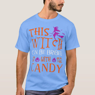 Witziges Halloween kann diese Hexe mit Cand bestec T-Shirt
