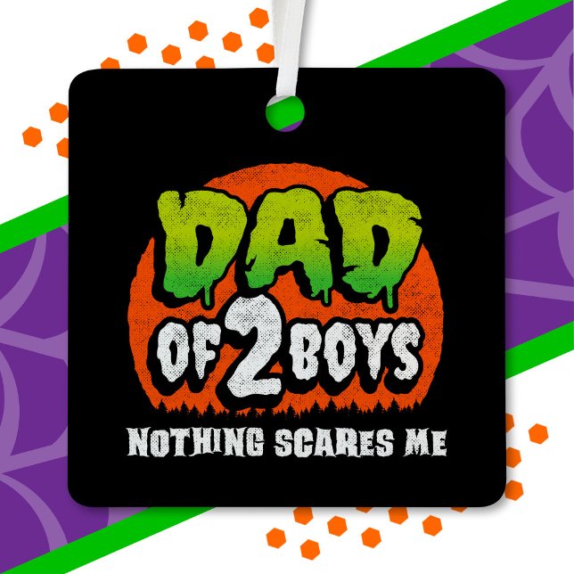 Witziges Halloween Nichts stört mich Vater von 2 J Ornament Aus Metall (Von Creator hochgeladen)