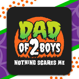Witziges Halloween Nichts stört mich Vater von 2 J Quadratischer Aufkleber