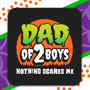 Witziges Halloween Nichts stört mich Vater von 2 J Quadratischer Aufkleber