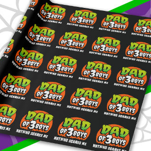 Witziges Halloween Nichts stört mich Vater von 3 J Geschenkpapier