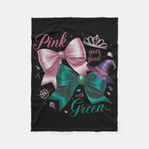 Witziges Halloween Rosa wird gut mit grünem Wo Fleecedecke