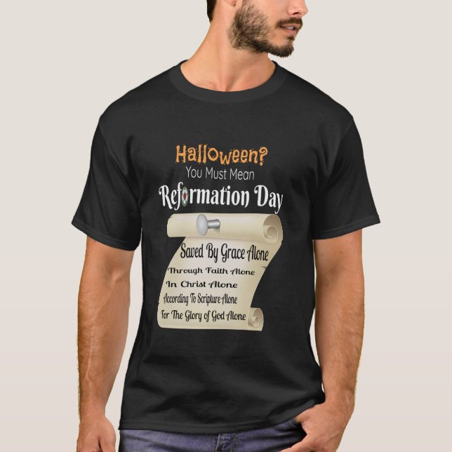 Witziges Halloween Sie müssen Gemeinen Reformation T-Shirt (Vorderseite)