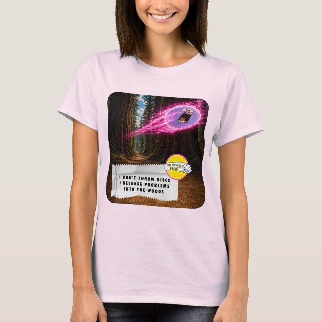 Witziges Kaugummipapier Disc Golf T-Shirt (Vorderseite)