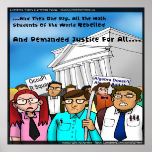 Witziges Mathematik-Revolte-Poster Poster