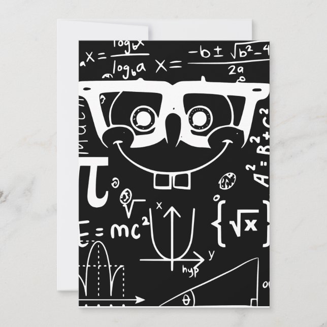 witziges Mem djokes mathematisch-fröhliches Gesich Einladung (Vorderseite)