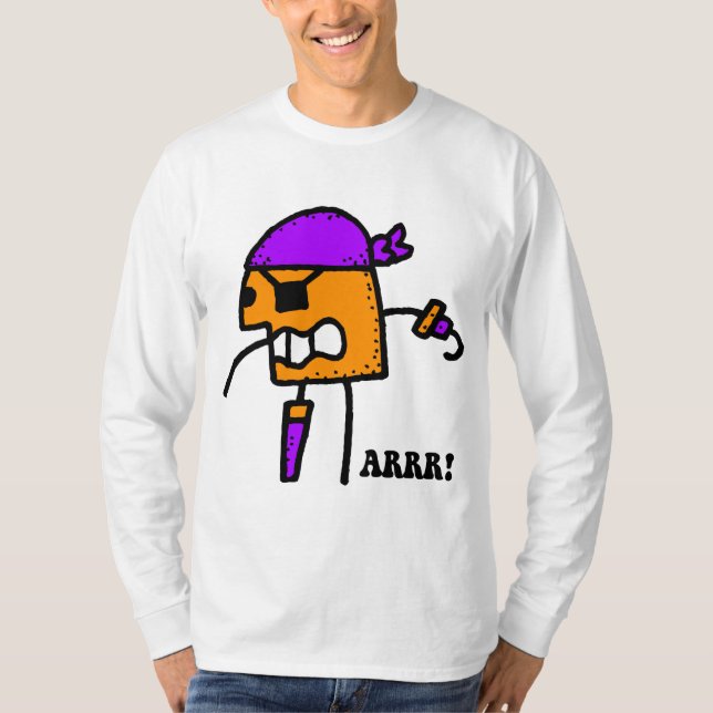 Witziges PiratenHalloween T-Shirt (Vorderseite)