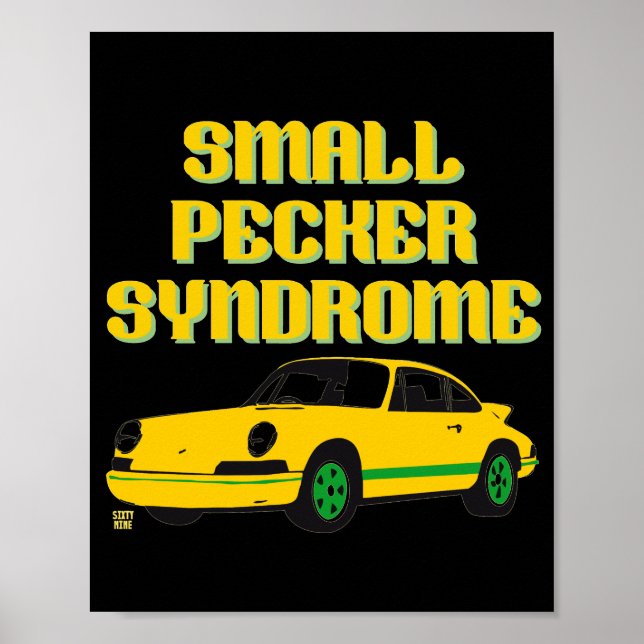 witziges Poster "KLEINE PECKER..." (Vorne)
