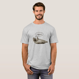 Witziges Siegel der Zulassung im T - Shirt