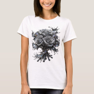 Witziges Silber ABSTRACTE KUNST Maßgeschneidertes T-Shirt