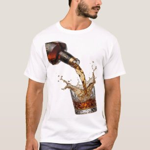 Witziges Silber WHISKY EINGEOSSEN IN GLAS T-Shirt