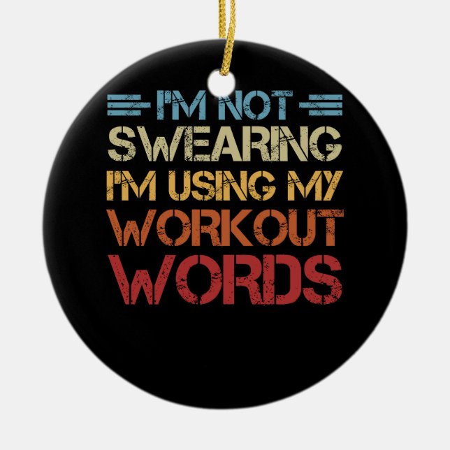 Witziges Sprichwort, das ich nicht fürchte, dass i Keramik Ornament (Vorne)