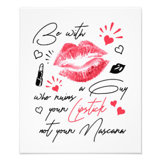 Witziges Sprichwort. Lippen, Kiss, Graffity Callig Fotodruck