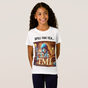 Witziges T-Shirt-Design "Spill the Tea". T-Shirt