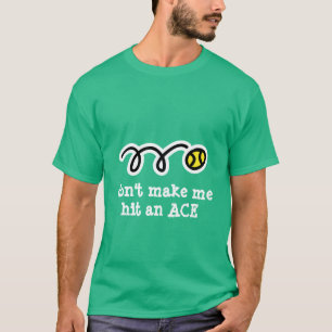 Witziges Tennis-T-Shirt mit lustigem Text-Slogan T-Shirt