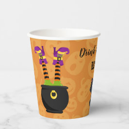 Witziges Trinken Hexen Halloween Pappbecher