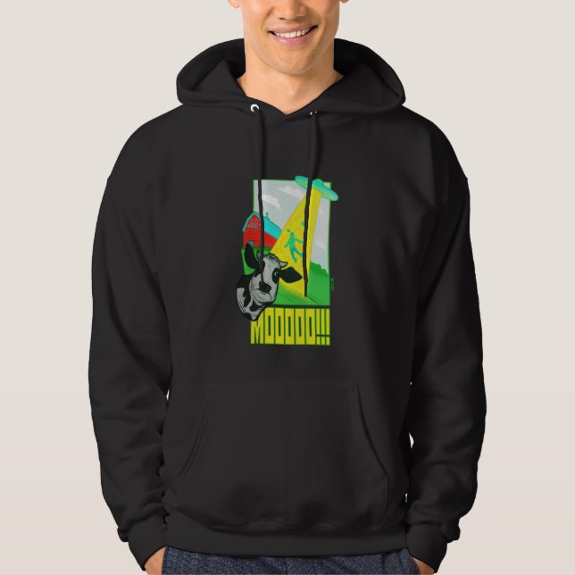 Witziges UFO-Moo-Witz Hoodie (Vorderseite)