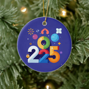 Witziges und witziges Grafikdesign 2025 Keramik Ornament