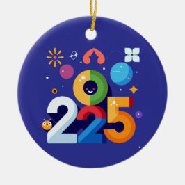 Witziges und witziges Grafikdesign 2025 Keramik Ornament