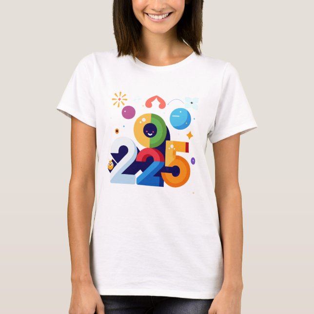 Witziges und witziges Grafikdesign 2025 T-Shirt (Vorderseite)