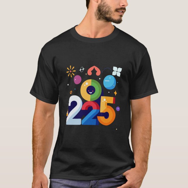 Witziges und witziges Grafikdesign 2025 T-Shirt (Vorderseite)