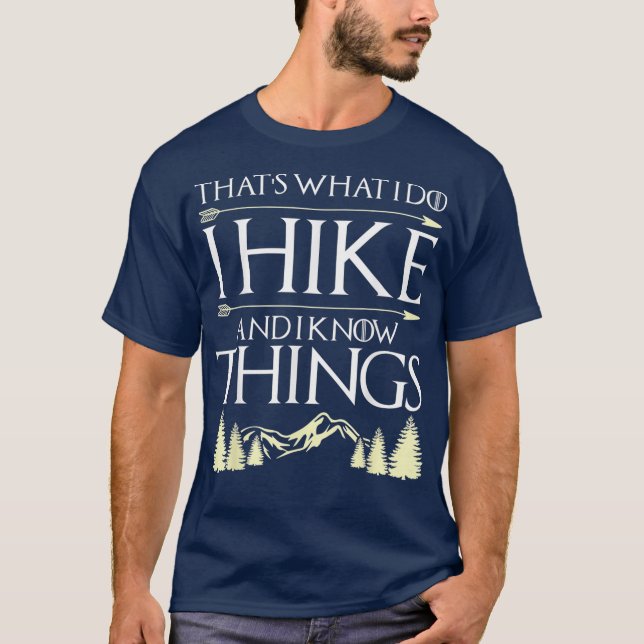 Witziges Wandern Shirt das, was ich tue und wander (Vorderseite)