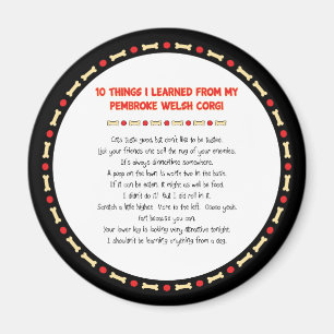 Witziges, was ich von Pembroke Welsh Corgi gelernt Magnet