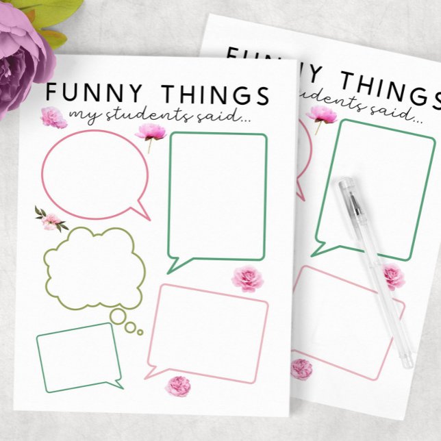 Witziges, was meine Schüler sagten Notizblock (Von Creator hochgeladen)